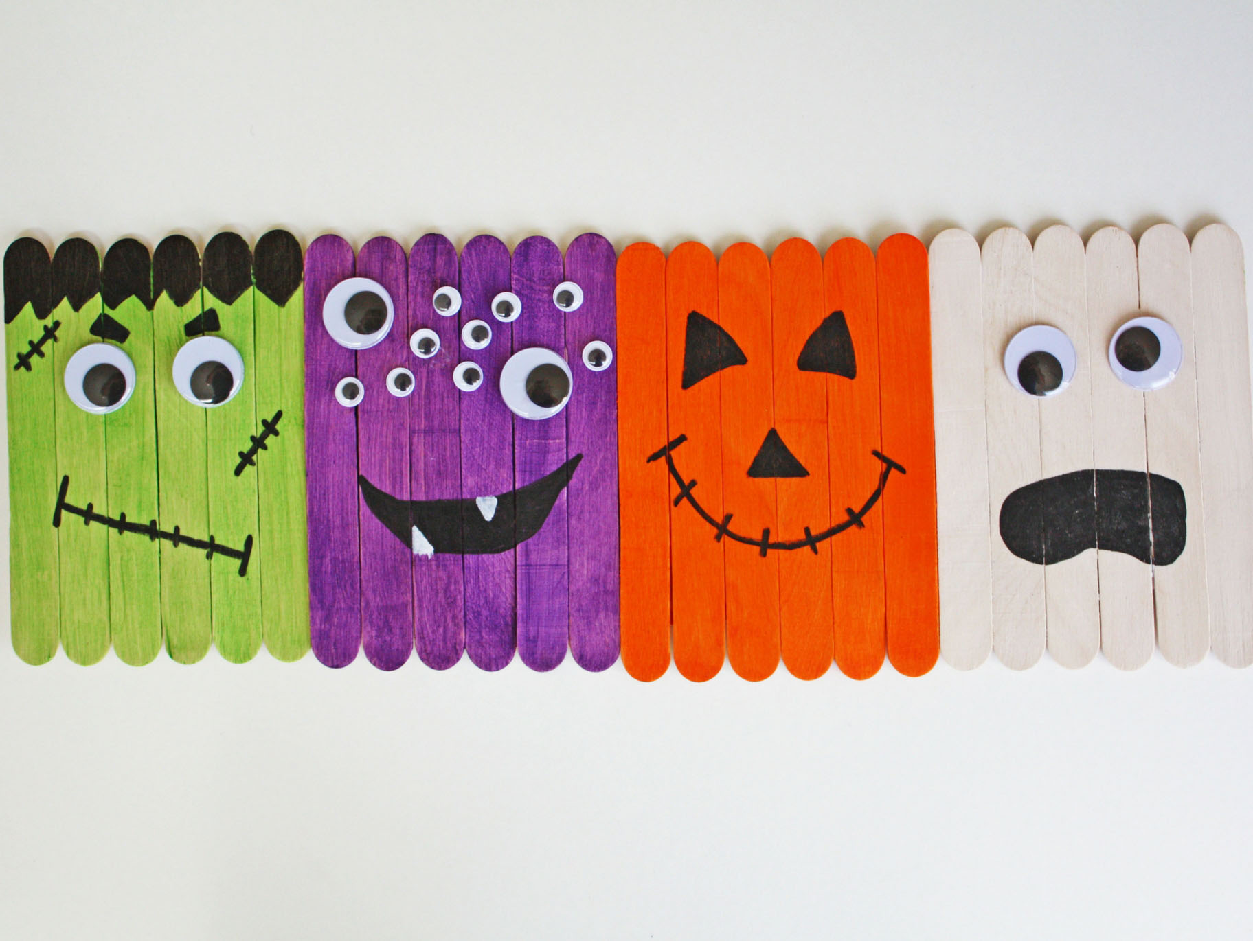 Kids' Craft: Popsicle Stick Halloween Friends – Bronkberry Farms